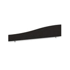 Black curved office screen on a white background