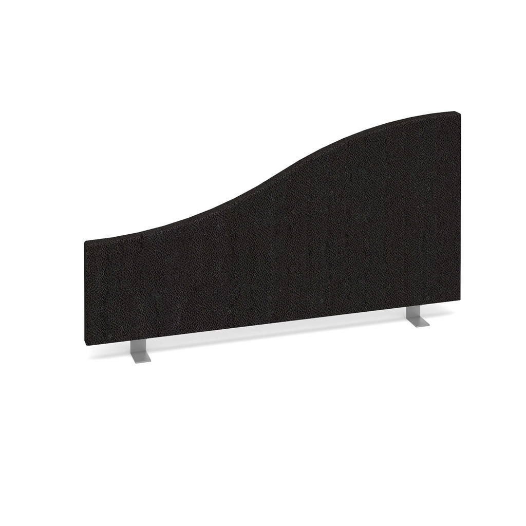 Black curved office screen on a white background