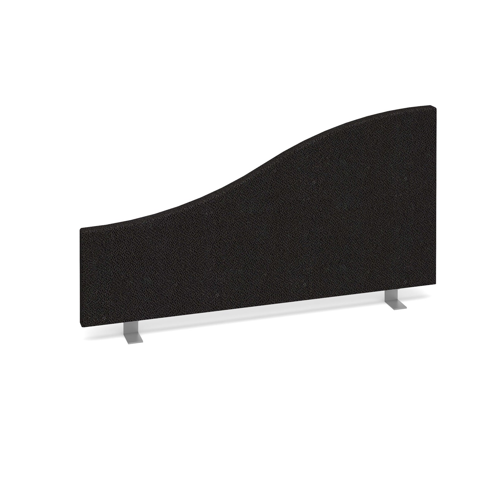 Black curved office screen on a white background