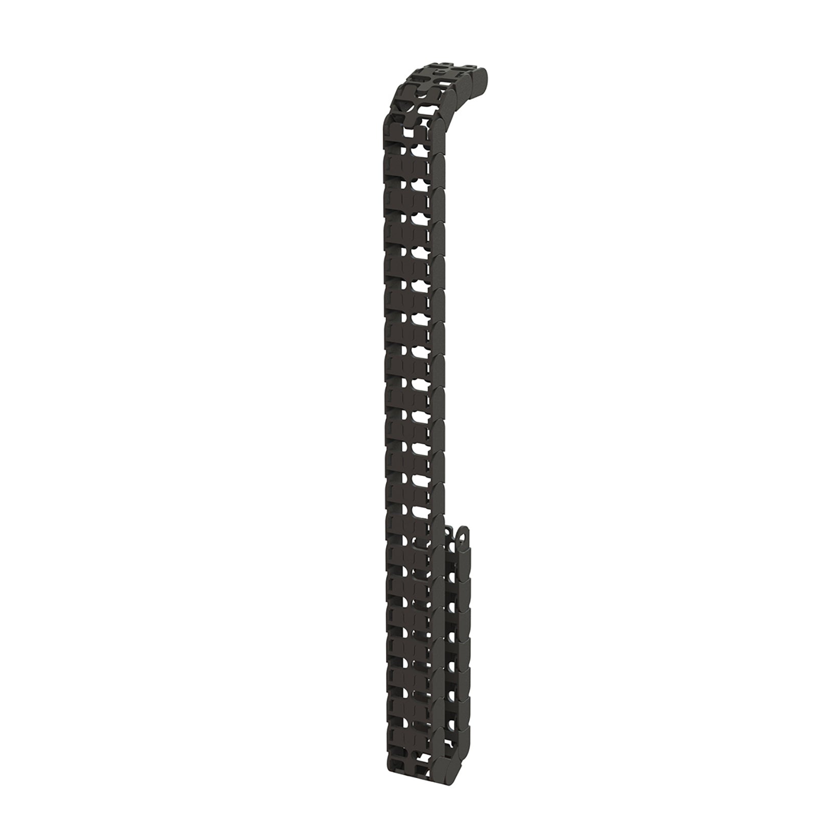 Black cable spine on a white background