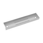 Silver metal cable tray on a white background