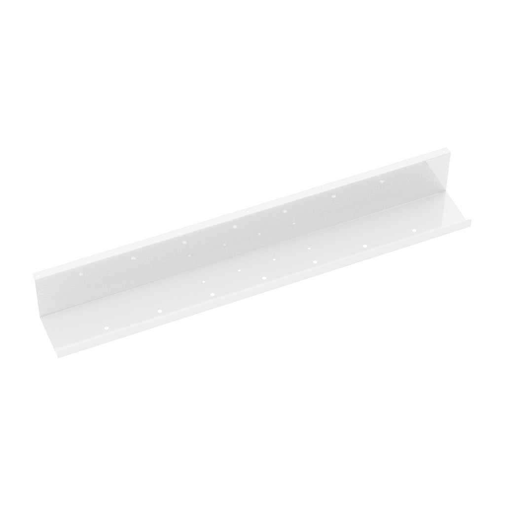 White metal cable tray on a white background