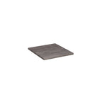 A square grey wood-effect shelf, shown at an angle on a plain white background.