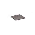 A square dark grey wood-look shelf shown at an angle on a plain white background.