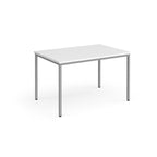 White square table on a white background