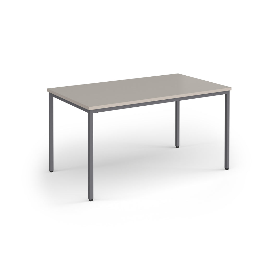 Rectangular table with grey frame on a white background