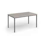 Rectangular table with grey frame on a white background