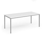 White rectangular table on a white background