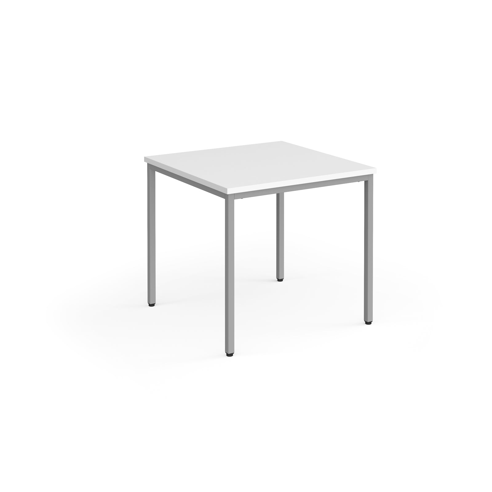 White square table on a white background
