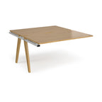 Wooden desk on a white background