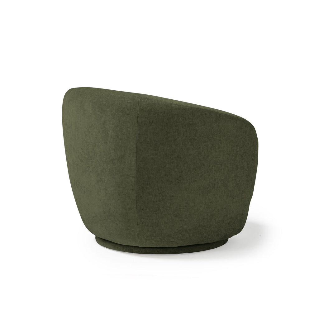 Green armchair on a white background