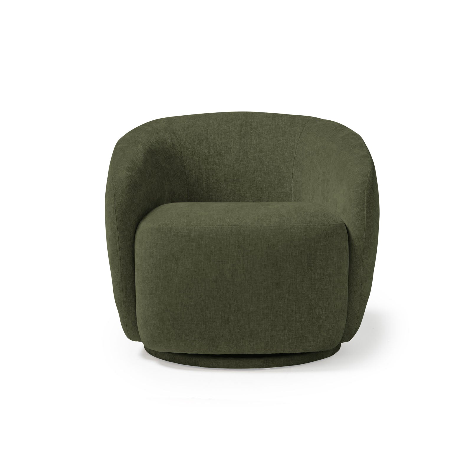 Green armchair on a white background