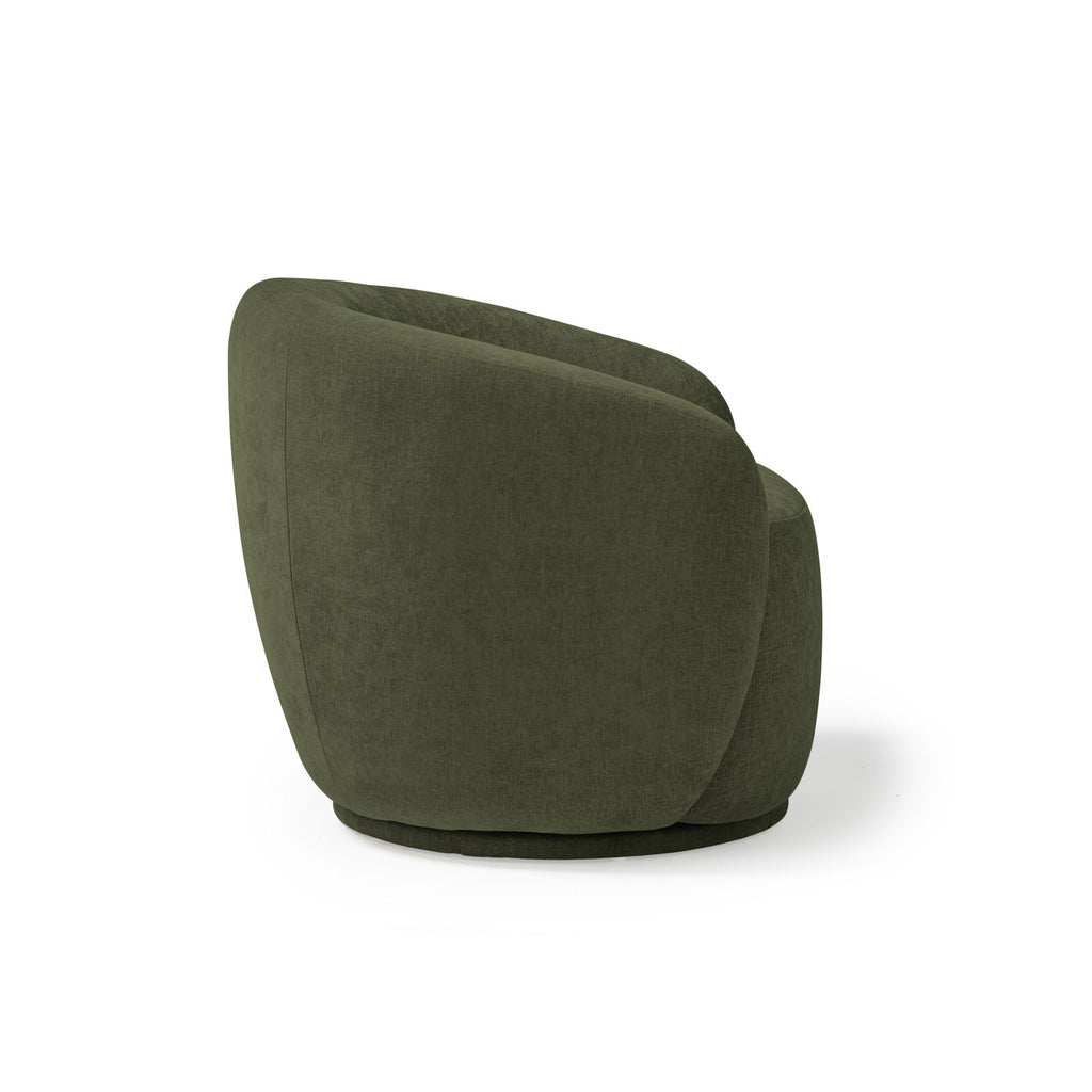 Green armchair on a white background