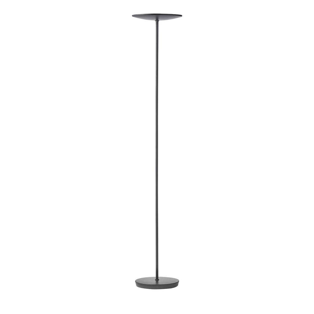 Black floor lamp on a white background