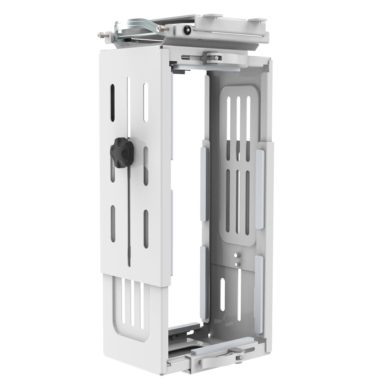 White metal PC holder on a white background