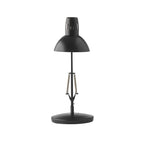 Black desk lamp on a white background
