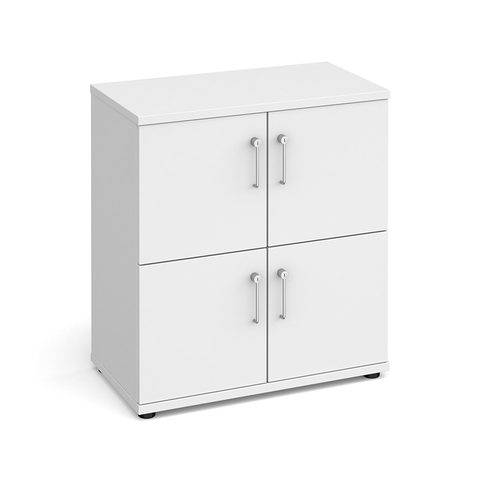 White locker on a white background