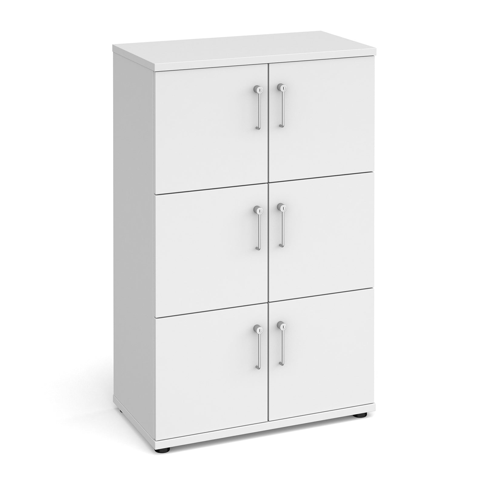 White locker on a white background
