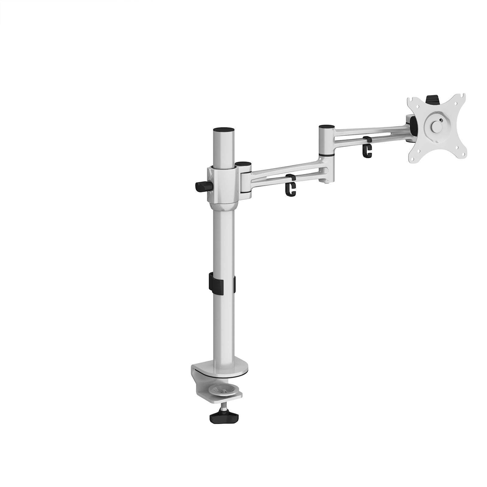 Monitor stand with dual arm on a white background