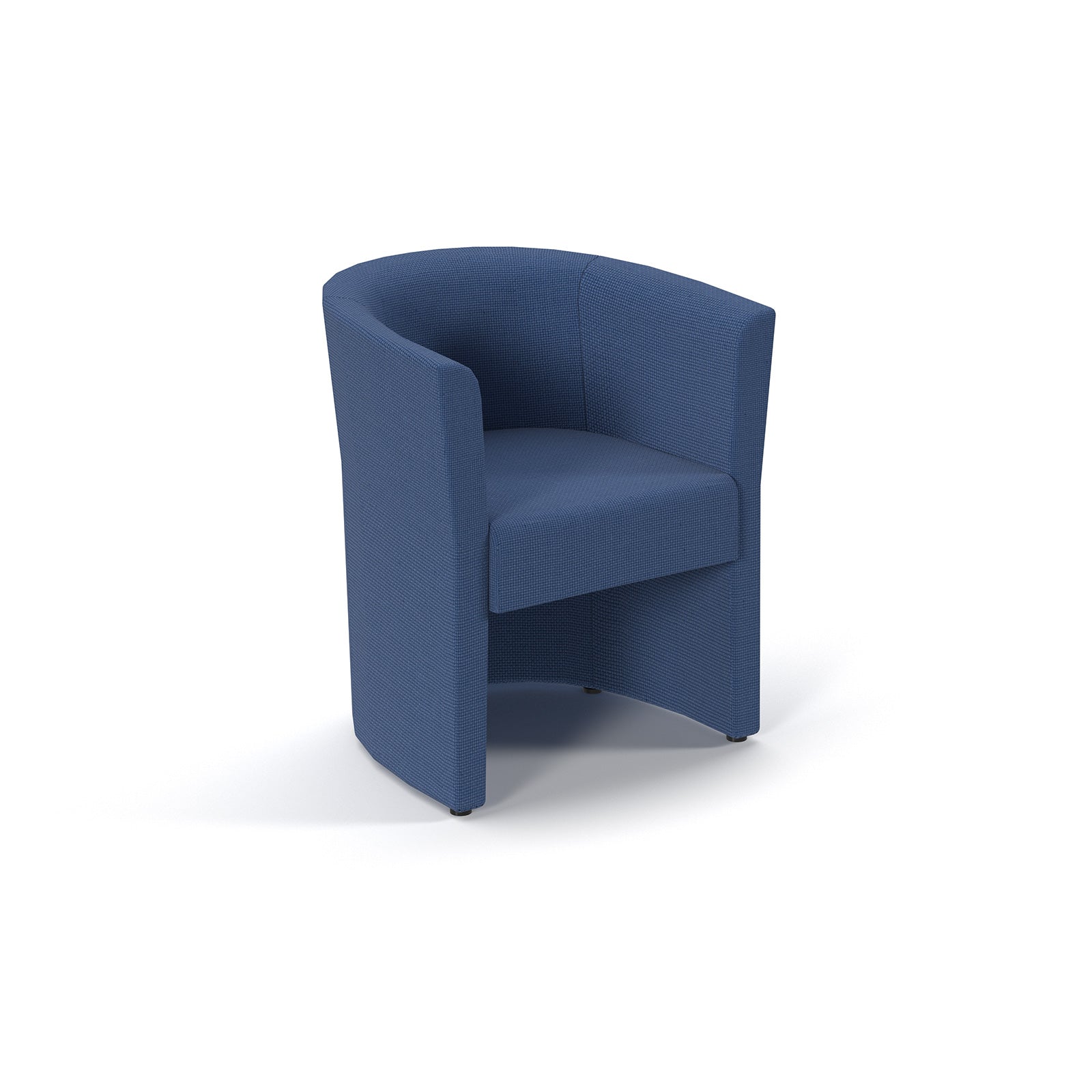 Blue armchair on a white background