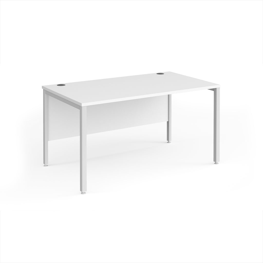 White office desk on a white background