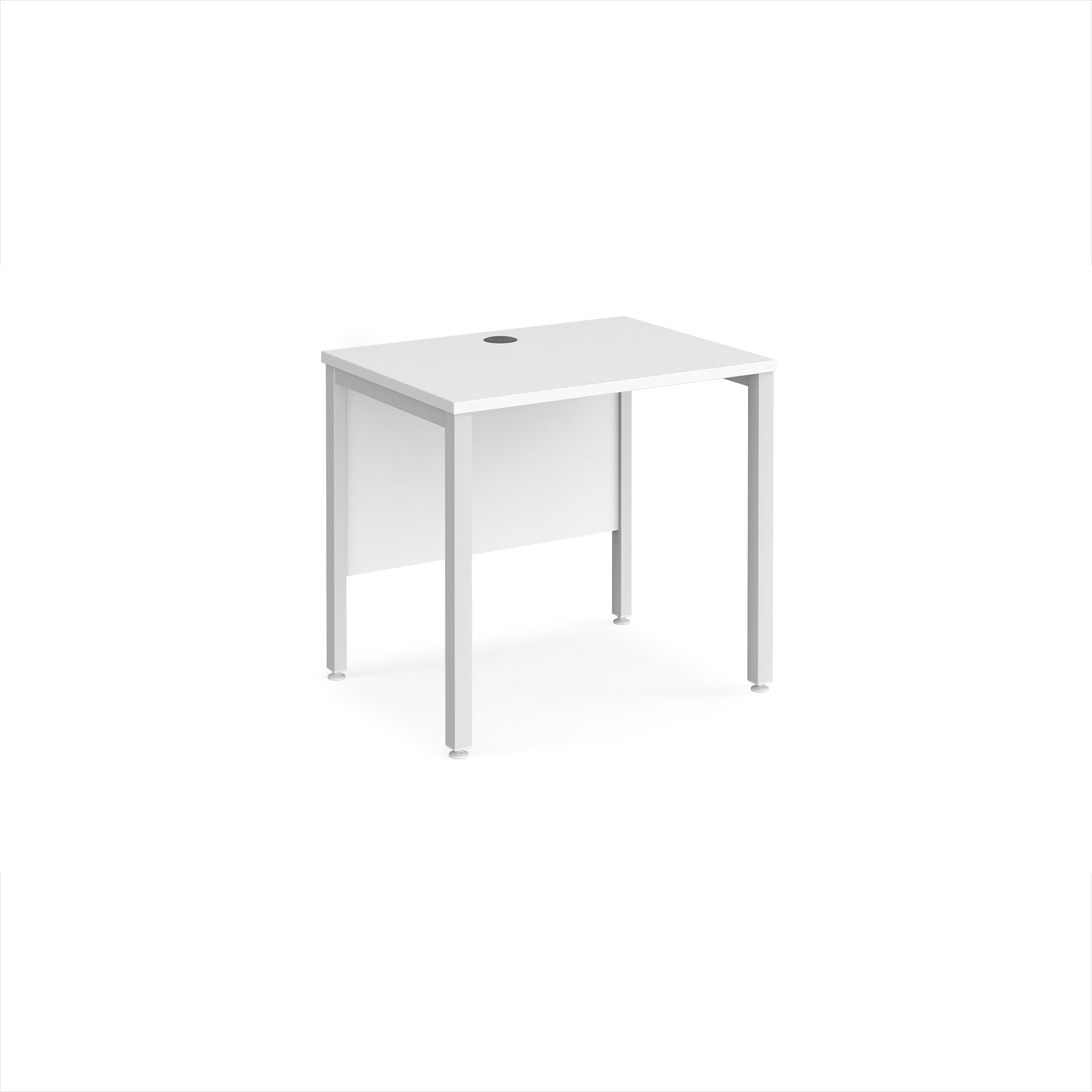 White office desk on a white background