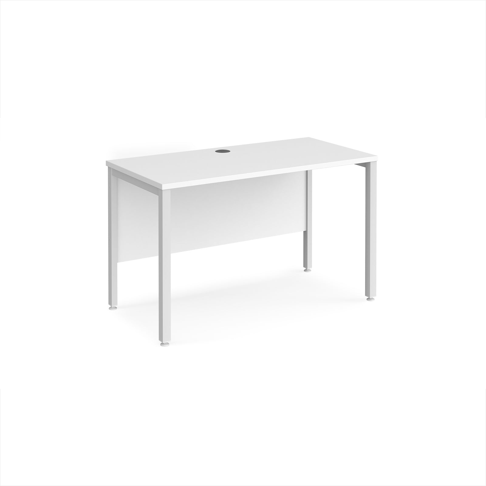 White office desk on a white background