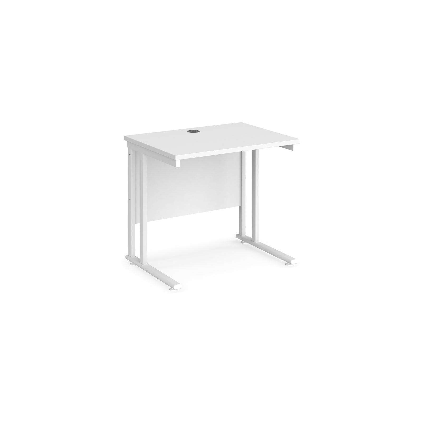 White office desk on a white background