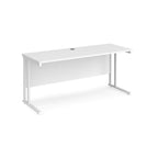 White office desk on a white background