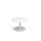 White coffee table on a white background