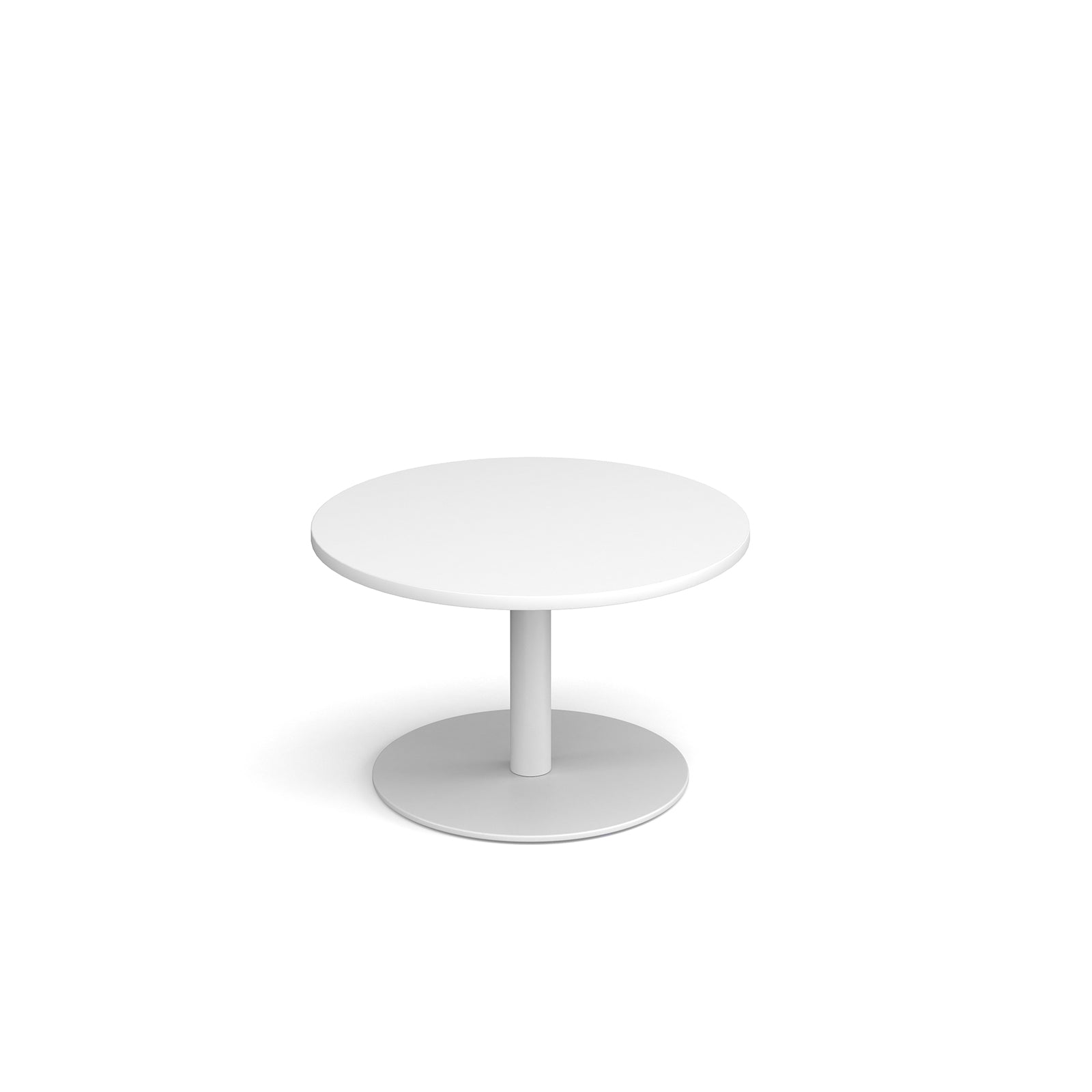 White coffee table on a white background