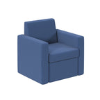 Blue armchair on a white background
