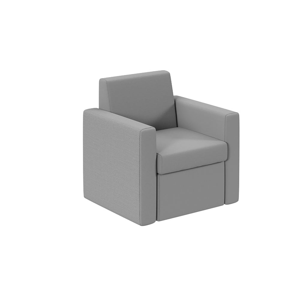 Gray armchair on a white background