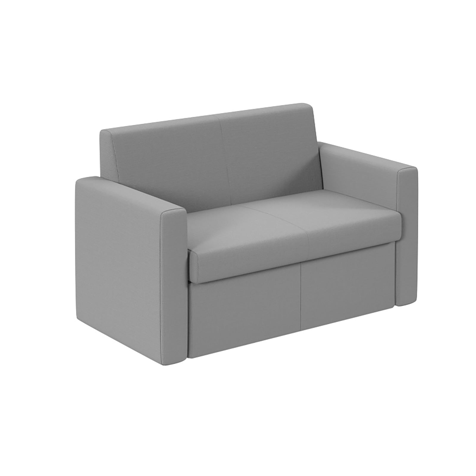 Grey sofa on a white background