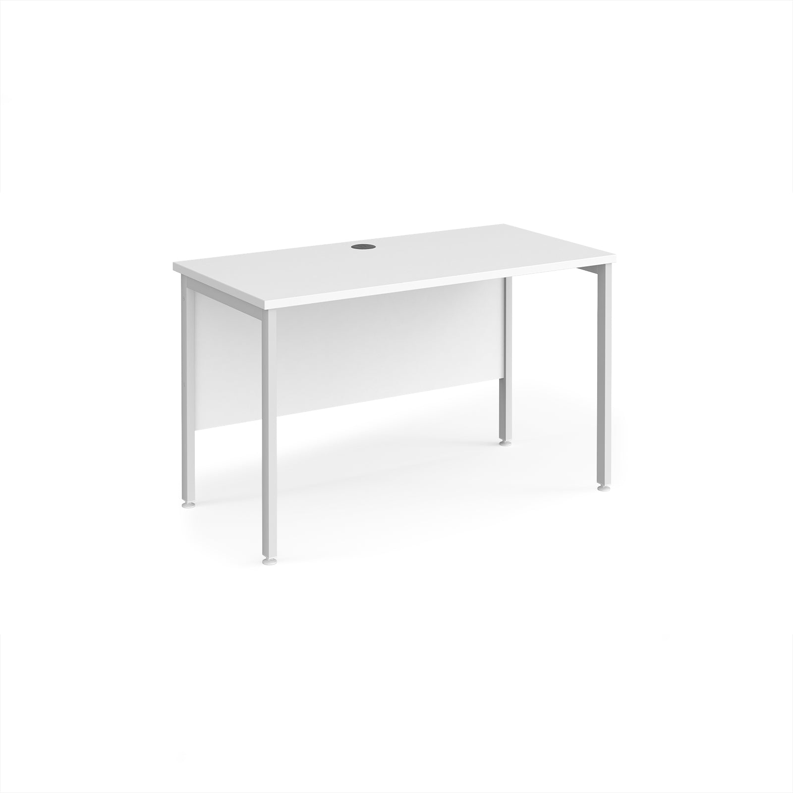 White office desk on a white background