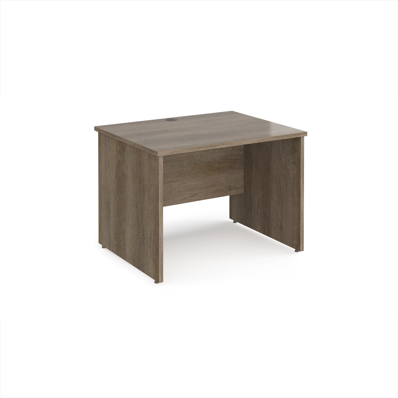 Wooden desk on a white background