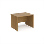 Wooden office desk on a white background