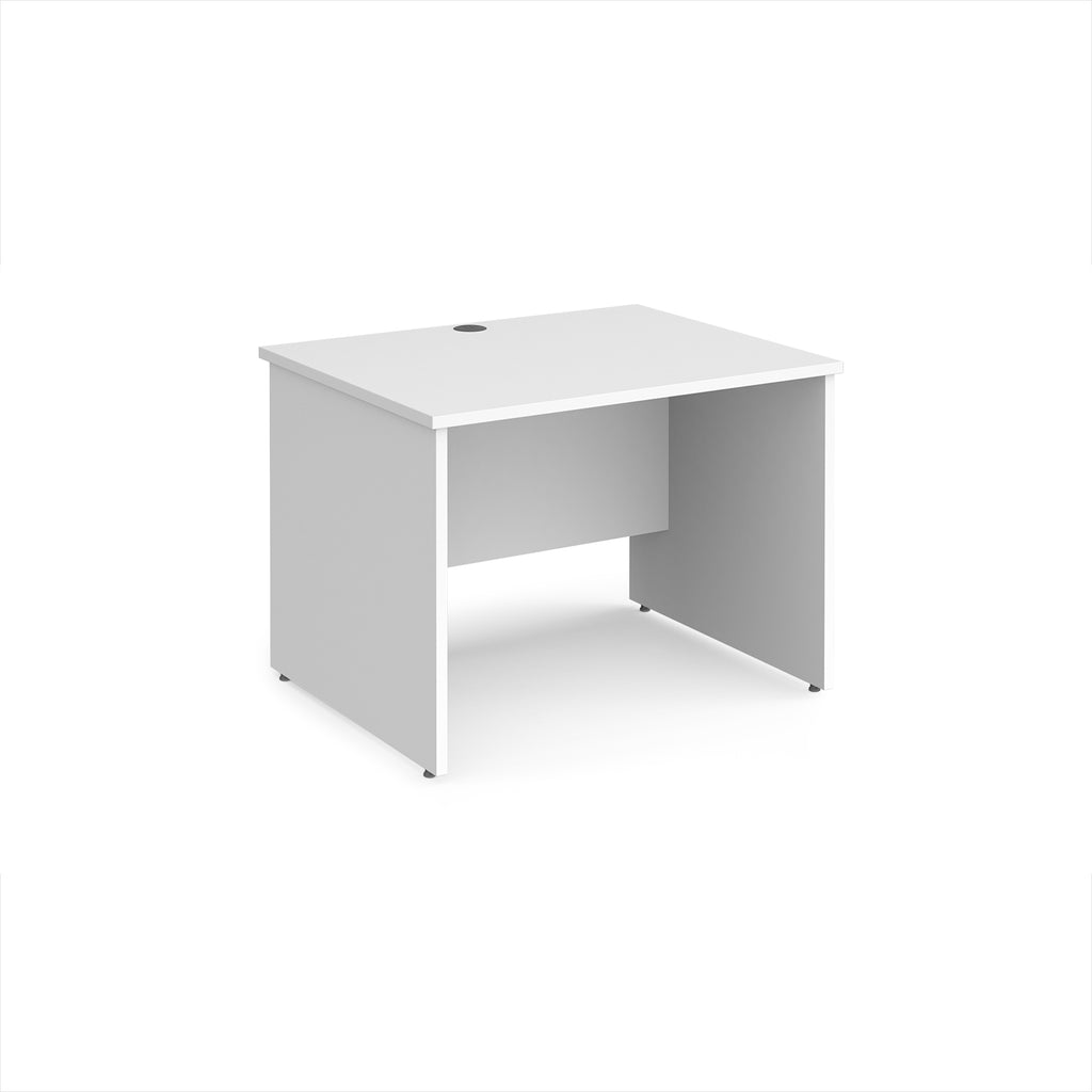 White office desk on a white background
