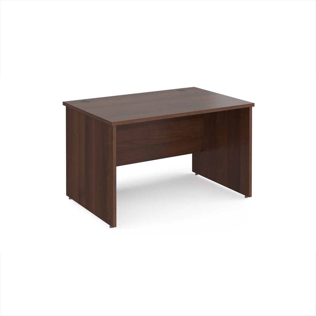 Wooden desk on a white background