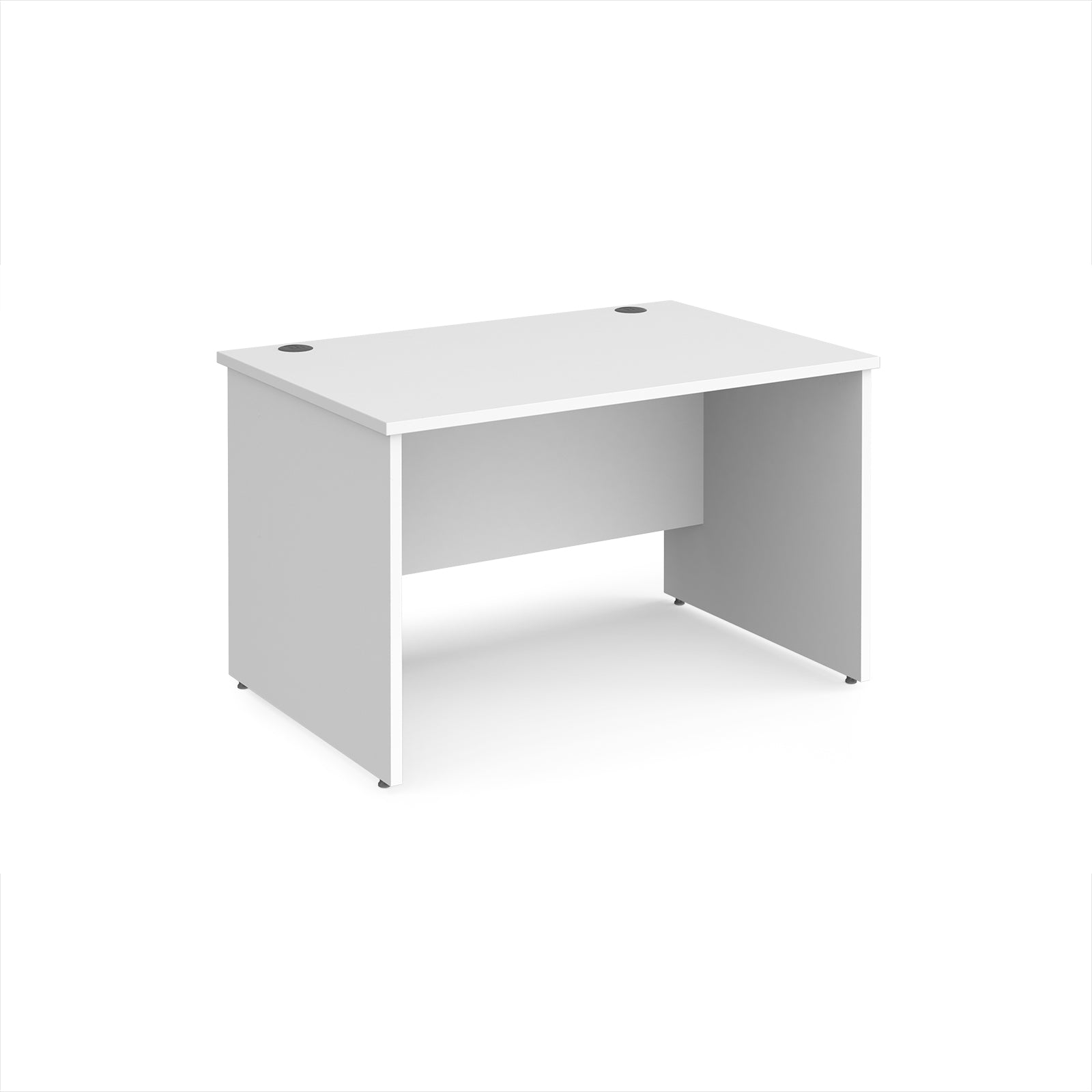 White office desk on a white background