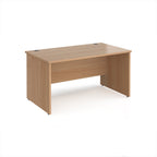 Wooden office desk on a white background