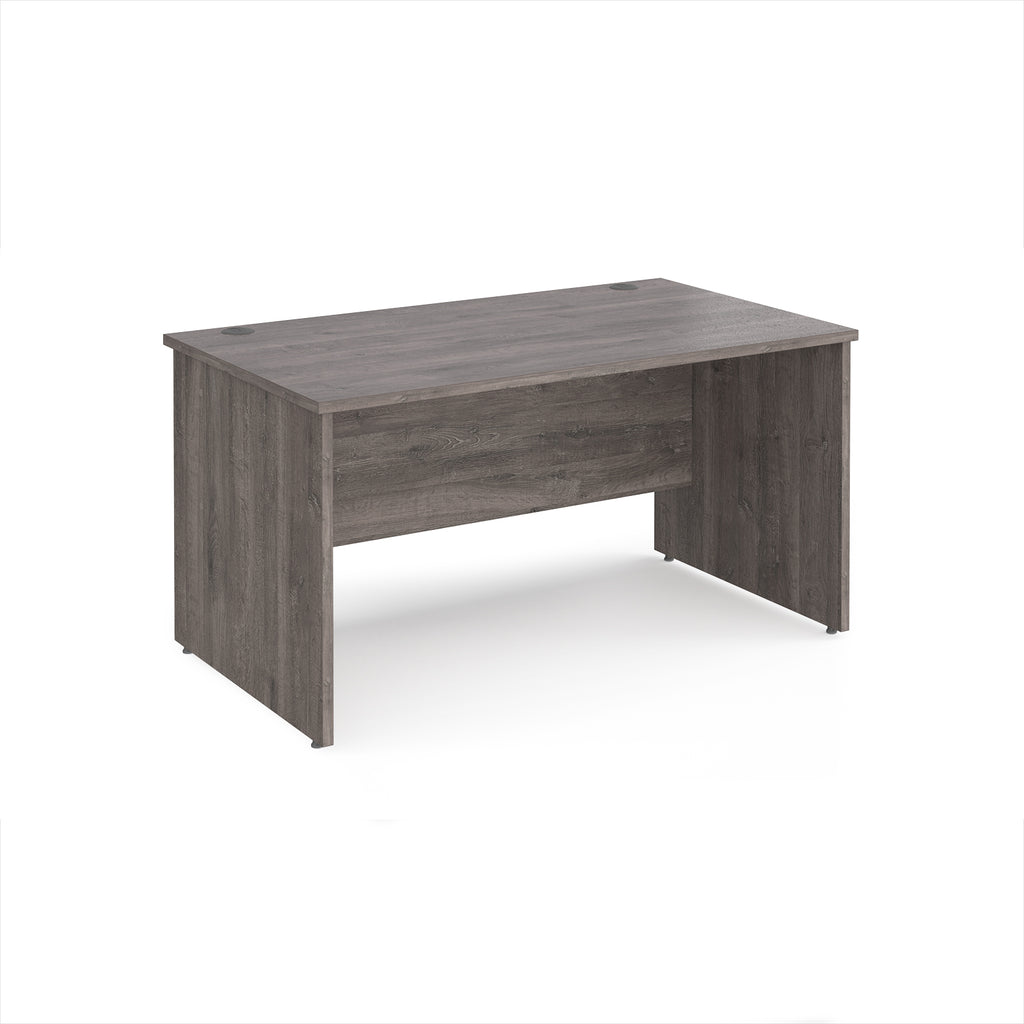 Wooden desk on a white background