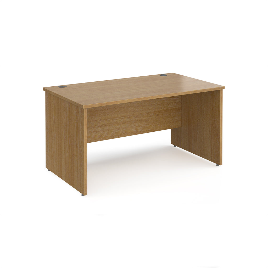 Wooden desk on a white background