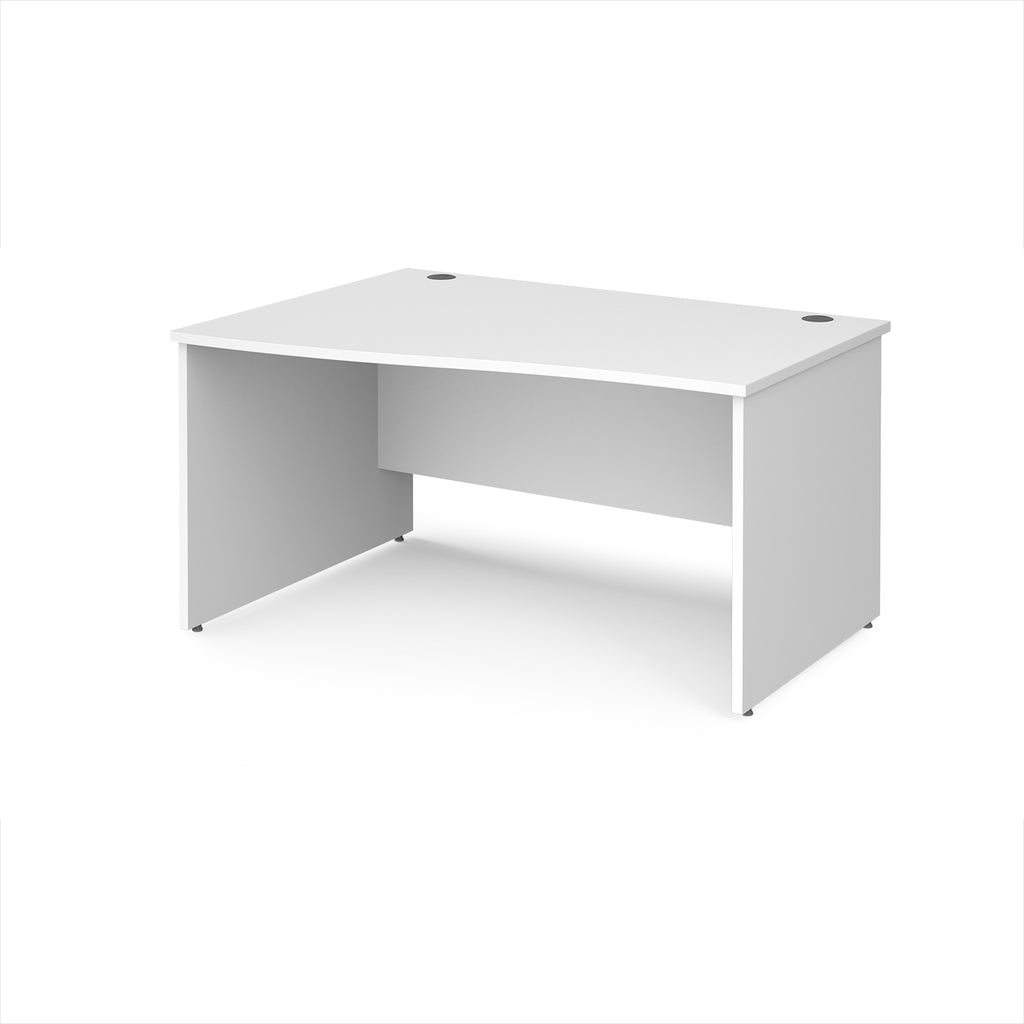 White wave office desk on a white background