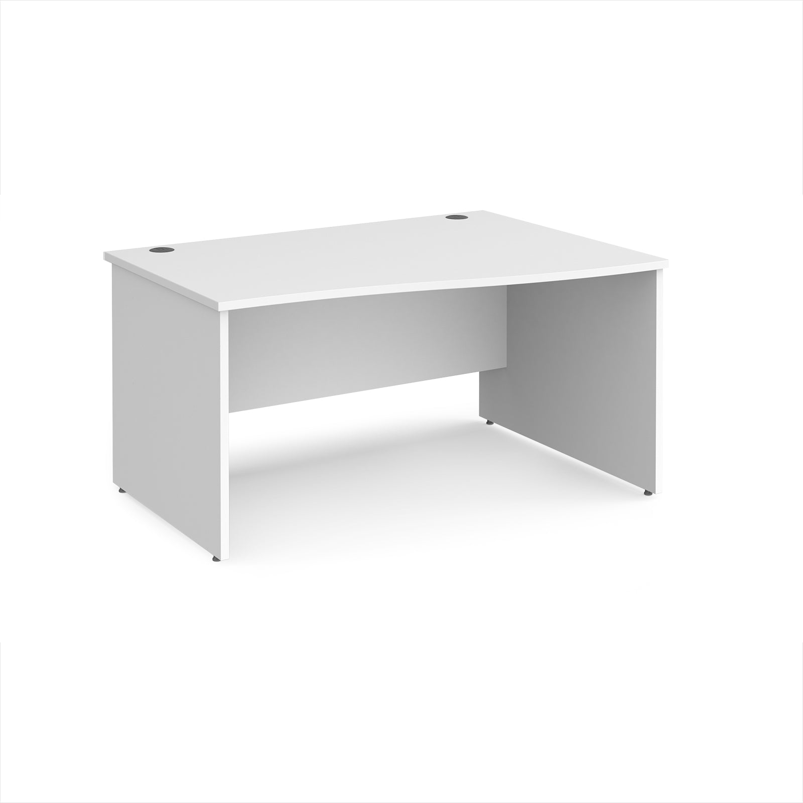 White wave office desk on a white background