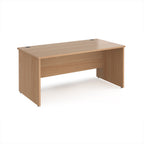 Wooden office desk on a white background