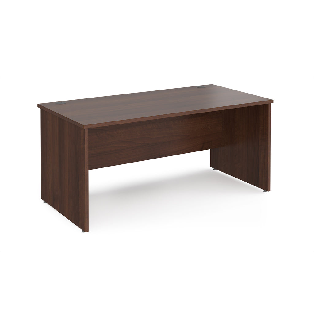 Wooden desk on a white background