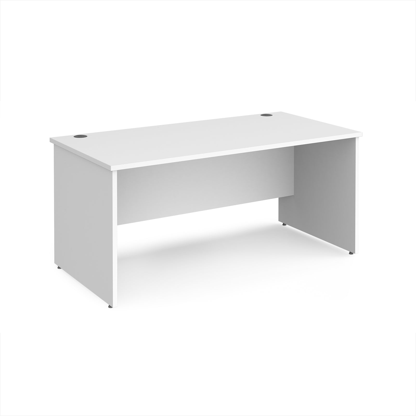 White office desk on a white background