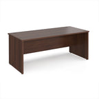 Wooden desk on a white background