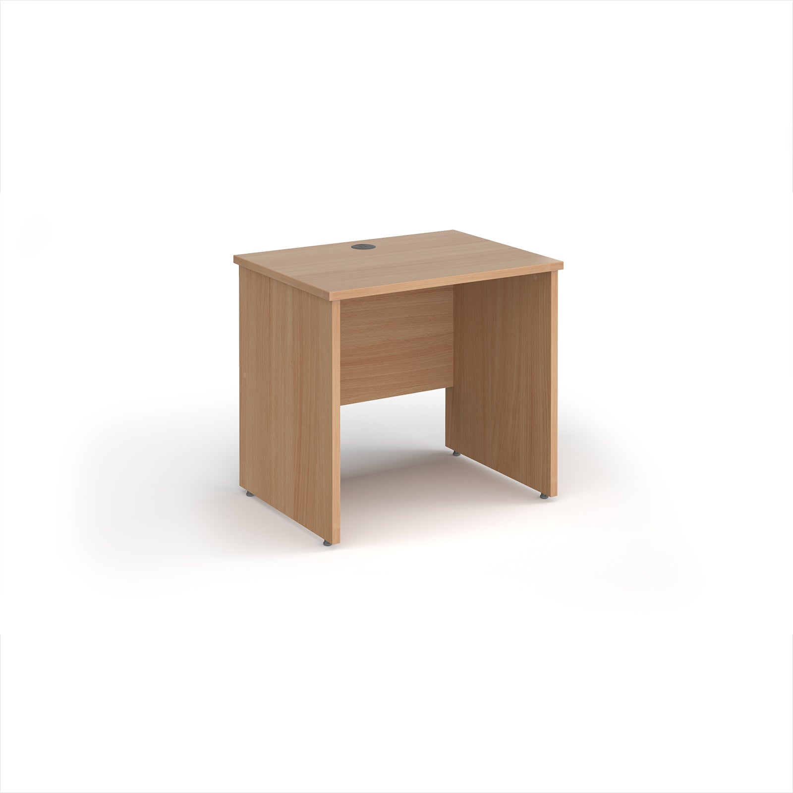 Wooden desk on a white background